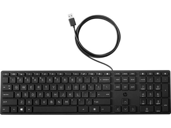 HP  Wired Desktop 320K Keyboard - Black - Brand New