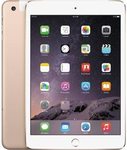 Apple iPad Mini 3rd Gen (2014) 7.9-inch - 128GB - Gold - Cellular + WiFi - 7.9 Inch - Good