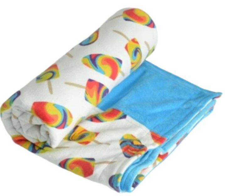 Itti Bitti  Cot Blanket - Chillin' w/ Azure Contrast - Over Stock