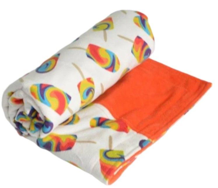 Itti Bitti  Cot Blanket - Chillin' w/ Papaya Contrast - Over Stock