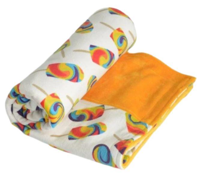 Itti Bitti  Cot Blanket - Chillin' w/ Saffron Contrast - Over Stock