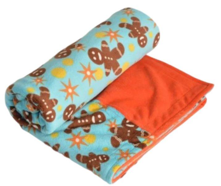 Itti Bitti  Cot Blanket - Gingerbread W/ Orange Contrast - Over Stock