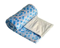Itti Bitti Cot Blanket - Seaclam w/ White Contrast