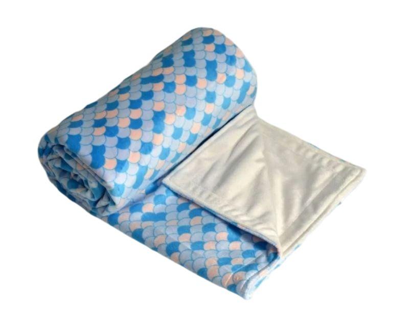 Itti Bitti  Cot Blanket - Seaclam w/ White Contrast - Over Stock
