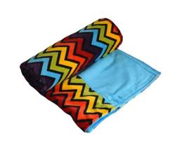 Itti Bitti Cot Blanket - Shazam w/ Azure Contrast