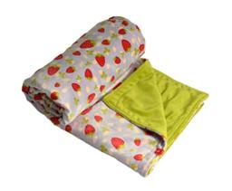Itti Bitti Cot Blanket - Strawberry Shortcake w/ Wasabi Contrast