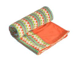 Itti Bitti Cot Blanket - Tee-Pee w/ Papaya Contrast