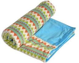 Itti Bitti Travel Blanket - Tee-Pee w/ Azure Contrast