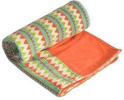 Itti Bitti Travel Blanket - Tee-Pee w/ Papaya Contrast