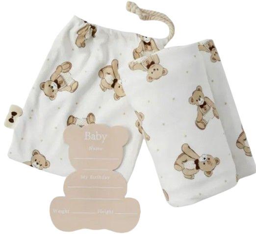 Jiggle & Giggle  Jersey Wrap & Arrival Card - Notting Hill Bear - Over Stock