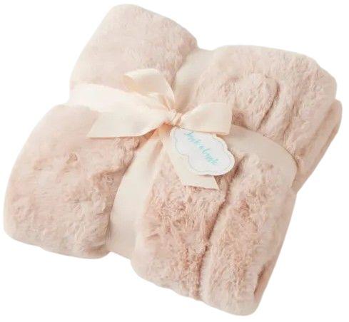 Jiggle & Giggle  Muse Faux Fur Baby Blanket - Dusty Pink - Over Stock