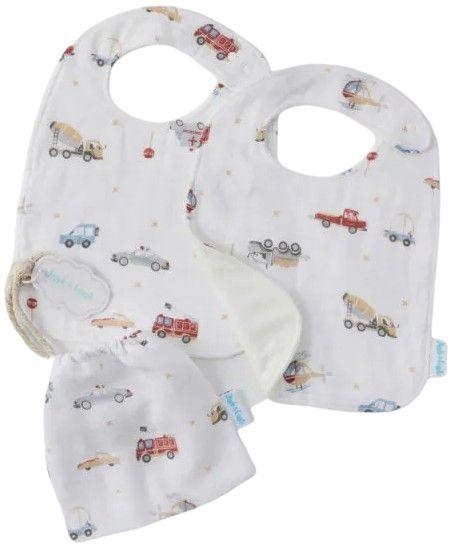 Jiggle & Giggle  Muslin Bib Set of 2 - Transport - Over Stock