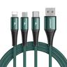 Joyroom S-1230G4 3-in-1 Phone Charging Cable (Lightning+ Type-C + Micro) (1.2M) - Green