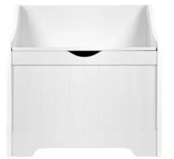 Kids Short Toy Clothes & Toy Storage Bench - White - Over Stock