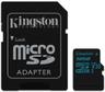 Kingston Canvas Go! microSD card with SD Adapter - 64GB - Black