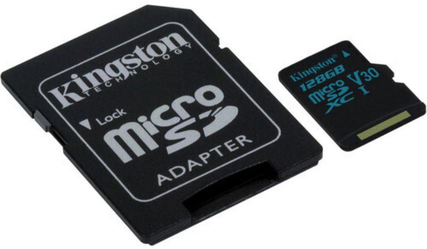Kingston Canvas Go! microSD card with SD Adapter - 32GB - Black