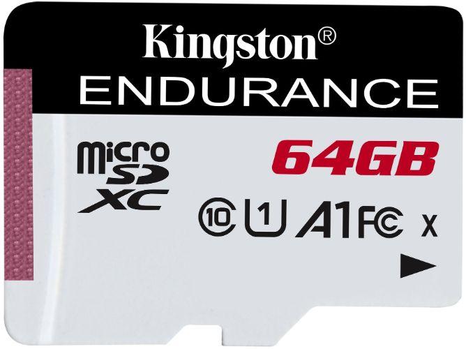 Kingston High-Endurance microSD Memory Card - 64GB - White