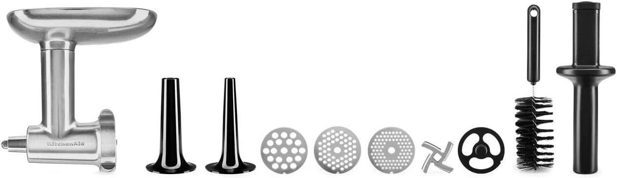 KitchenAid  Metal Food Grinder Attachment KSMMGAA - Silver - Premium