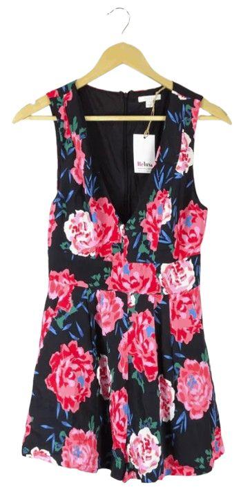 Kookai  A Line Floral Dress 4 - Black - Excellent