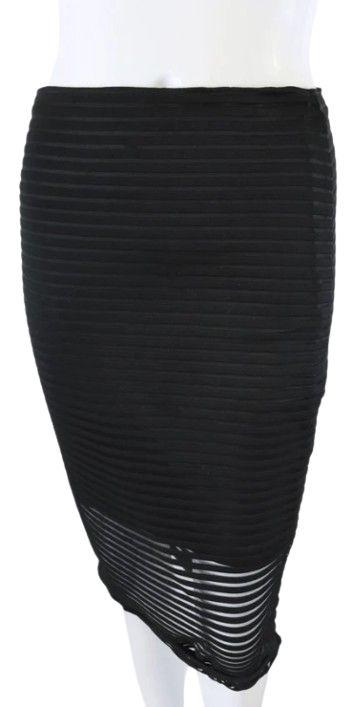 Kookai  Classic Sheer Skirt 8 - Black - Excellent