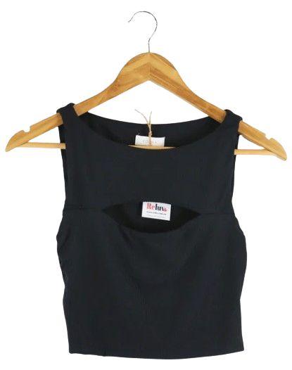 Kookai  Crop Blouse Top 6 - Black - Excellent