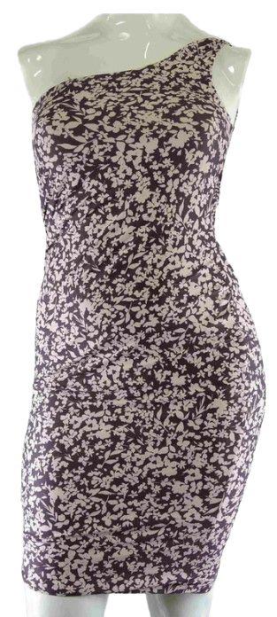 Kookai  Floral Bodycon Dress 12 - Purple - Excellent