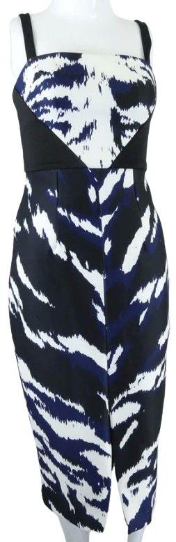 Kookai  Printed Pencil Dress 36 (AU8) - Blue - Excellent
