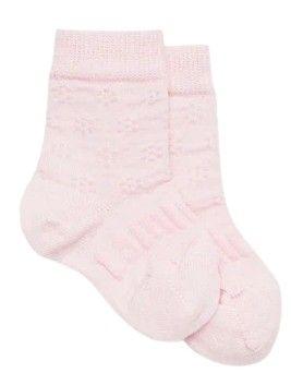 Lamington  Merino Wool Baby Crew Socks (0-3 Months) - Dahlia - Over Stock