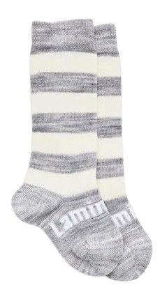Lamington  Merino Wool Baby Knee High Socks (3-9 Months) - Pebble - Over Stock