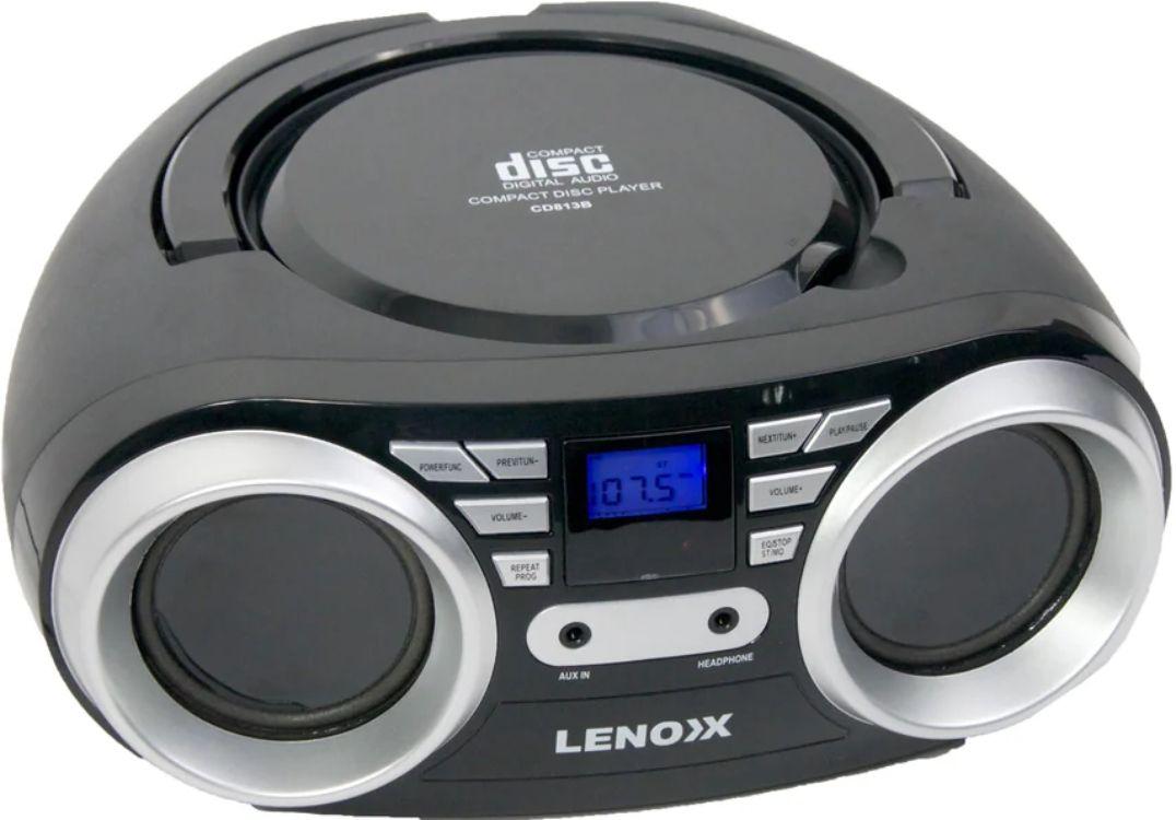 Lennox  Lenoxx CD813 Portable Boombox Speaker / Radio - Black - Brand New