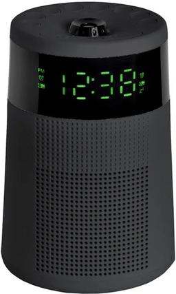 Lenoxx CR72 Sleek Projector Alarm Clock & Radio - Black