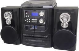 Lenoxx Hi-fi Turntable Music System Radio - Black