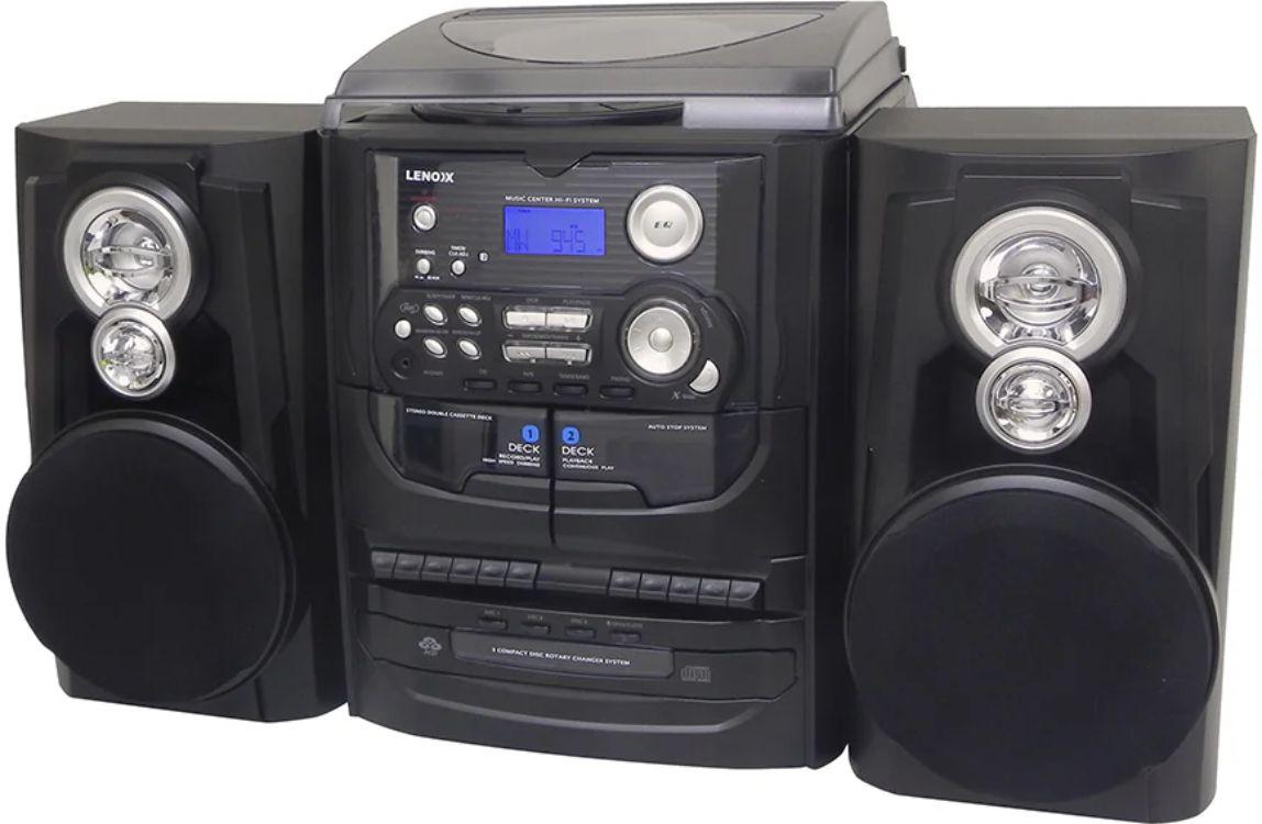 Lenoxx  Hi-fi Turntable Music System Radio - Black - Brand New
