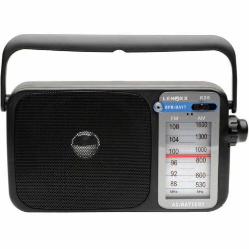 Lenoxx  R26 AM/FM Radio with Earphone Jack - Black - Brand New