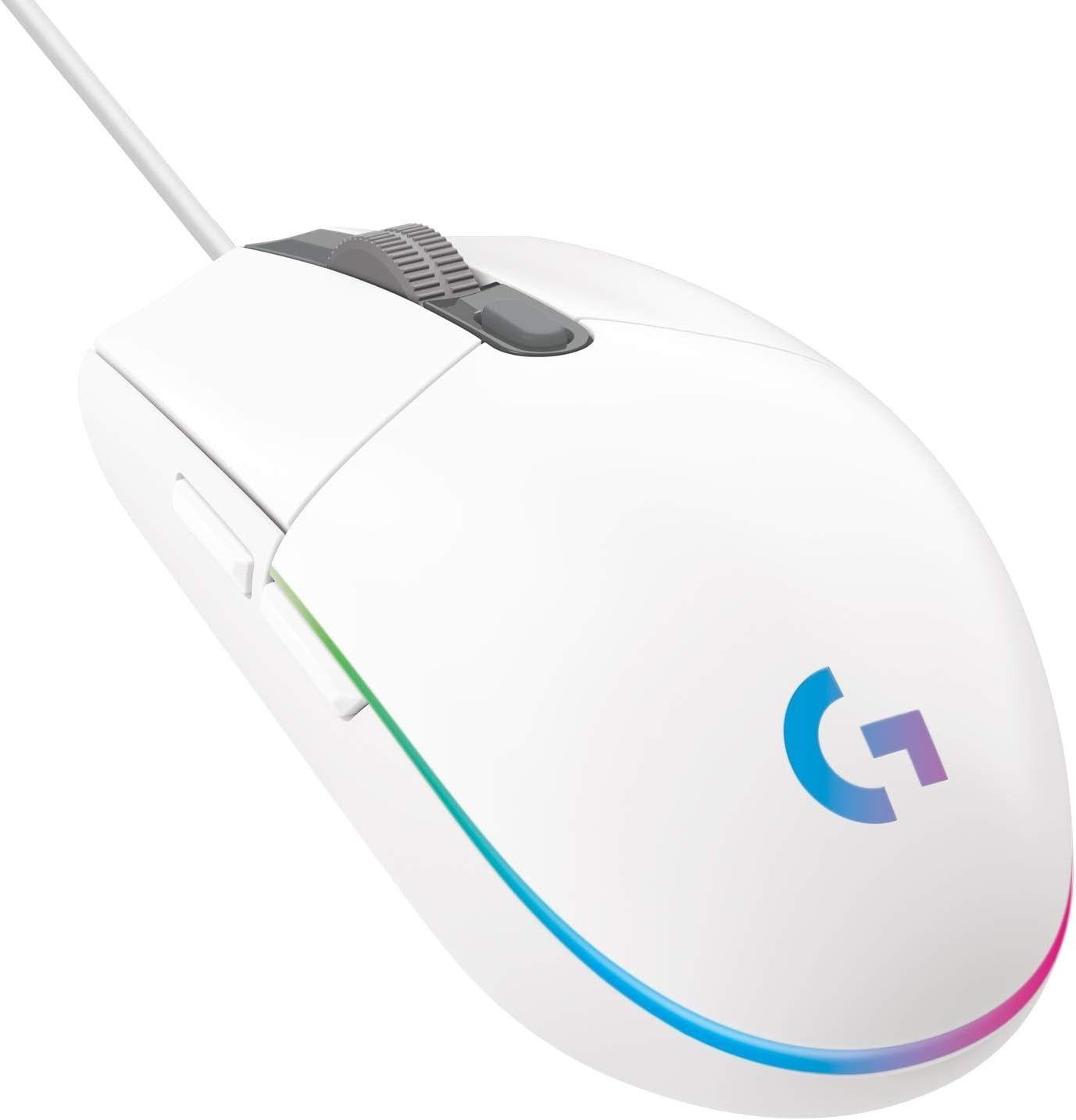 Logitech  G203 Wired Gaming Mouse - White - Brand New