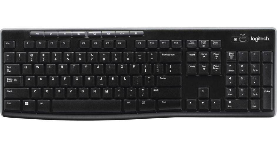 Logitech  K270 Full-Size Wireless Keyboard - Black - Premium