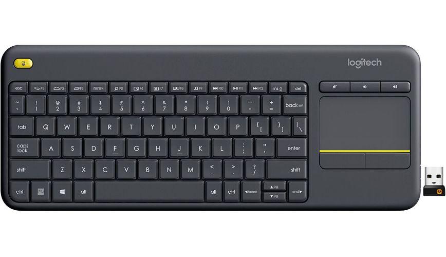 Logitech  K400 Plus Wireless Touch Keyboard - Black - Brand New