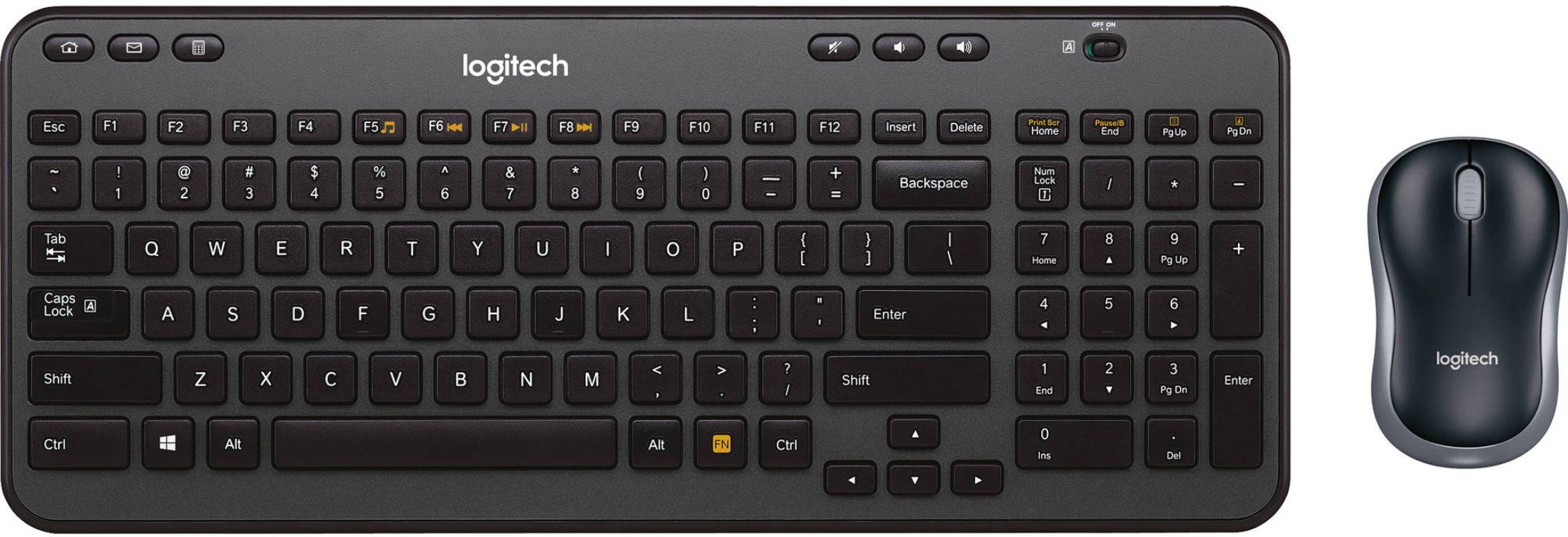 Logitech  MK360 Wireless Keyboard Mouse Combo - Black - Brand New