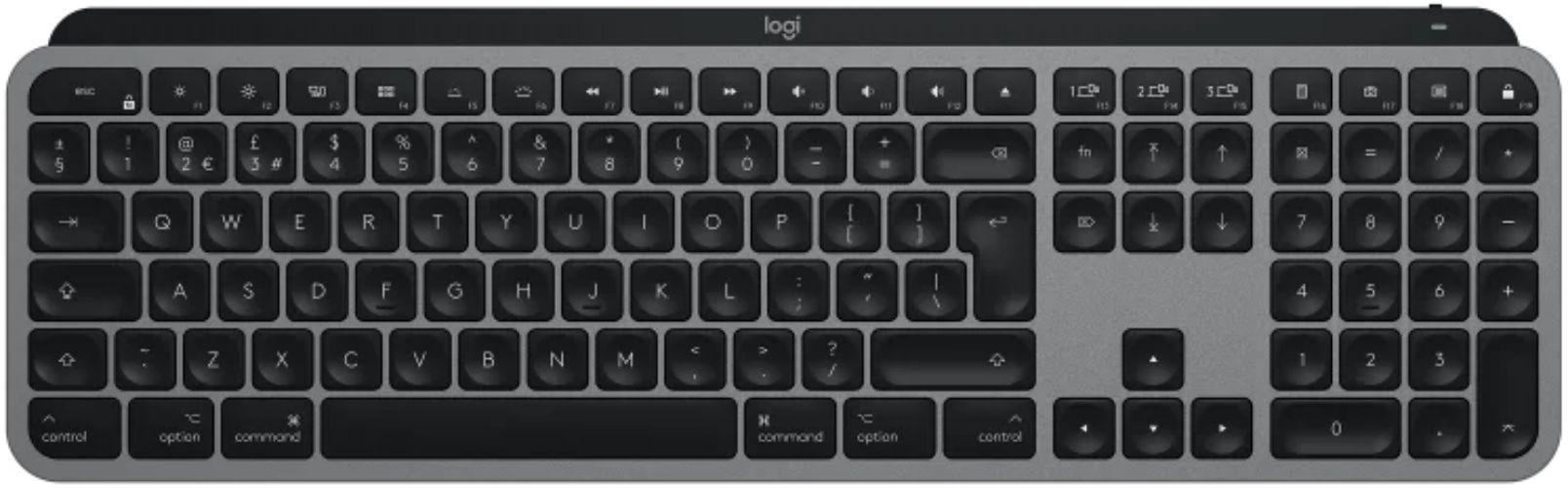 Logitech  MX Keys for Mac Wireless Keyboard - Space Grey - Premium