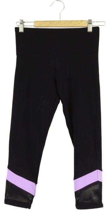 Lorna Jane  Women Pants 8 - Black/Purple - Excellent