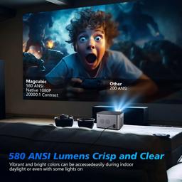 Magcubic HY350 Pro 580 ANSI 4K 1080P WiFi 6 Projector - Gray