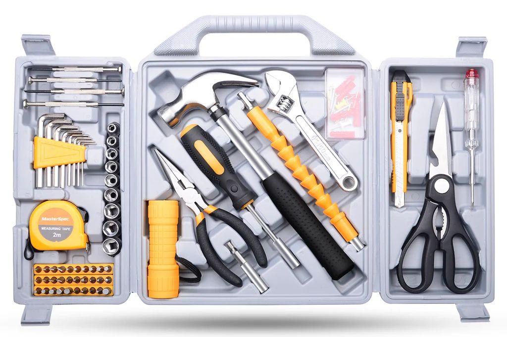 MasterSpec  Household Tool Kit Toolbox Set (100Pcs) - Default - Brand New