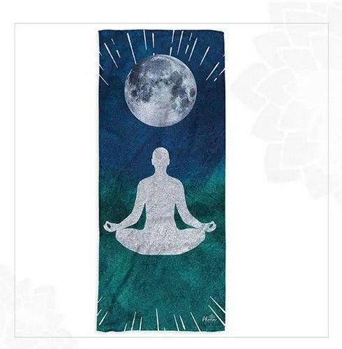 Alma Universal  MEDITATION MAN BEACH TOWEL unisex Eco-friendly beach gym camping towel sand free galaxy art made from recycled plastic bottles - Default - Brand New