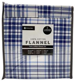 Member's Mark 100% Cotton 4pc Flannel Sheets Twin Set