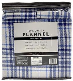 Member's Mark 100% Cotton 4pc Flannel Sheets Twin Set