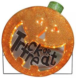 Member's Mark Pre-Lit Jack-O-Lantern Glitter Decor