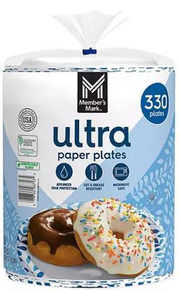 Member's Mark Ultra Snack Paper Plates 330 Counts