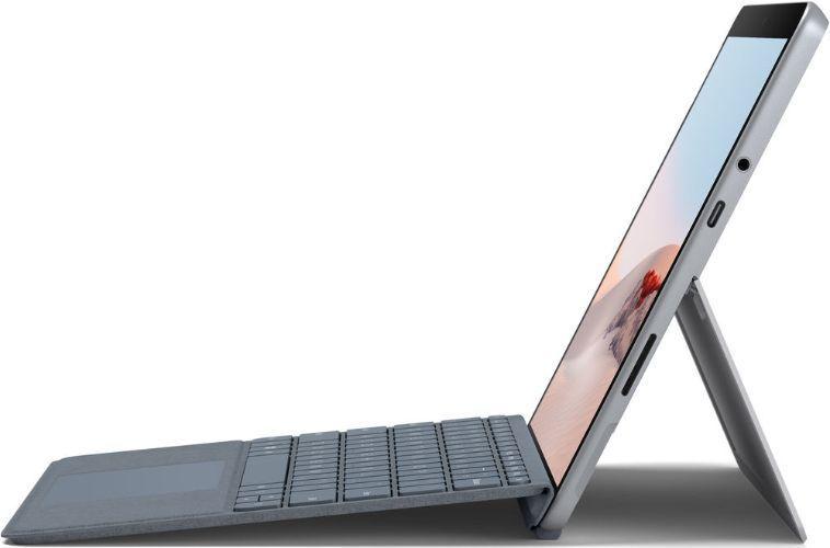 Microsoft Surface Go 2 with Surface Go Type Cover - 128GB - Cellular + WiFi - Intel Core m3-8100Y 1.1GHz - 8GB RAM - Silver/ Ice Blue