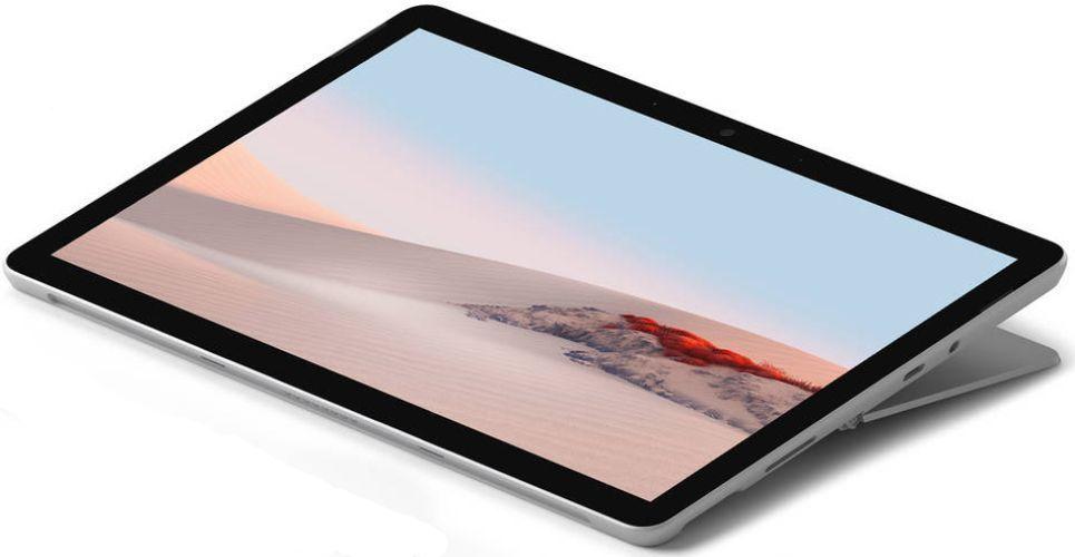 Microsoft Surface Go 2 with Surface Go Type Cover - 128GB - Cellular + WiFi - Intel Core m3-8100Y 1.1GHz - 8GB RAM - Silver/ Ice Blue