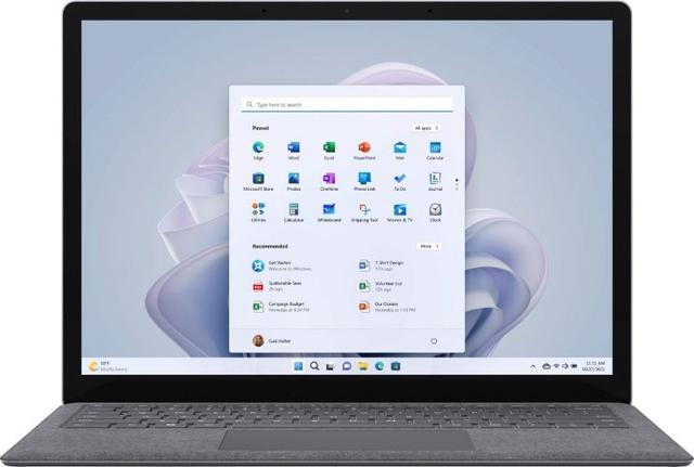 Microsoft Surface Laptop 5 13.5-inch Intel Core i5-1235U 1.3GHz in Platinum (Alcantara)